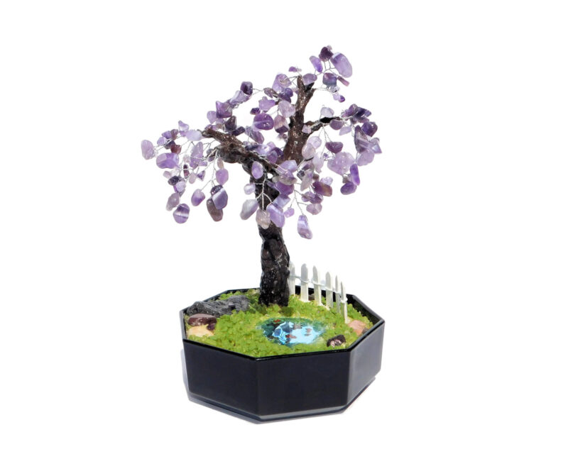 Handmade Amethyst Lilac Bonsai tree