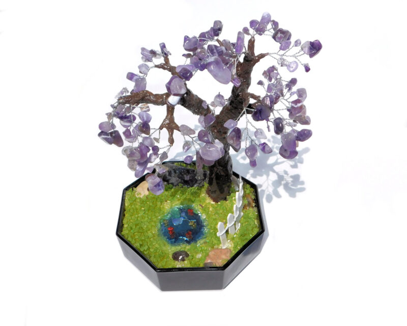 Handmade gemstone bonsai tree