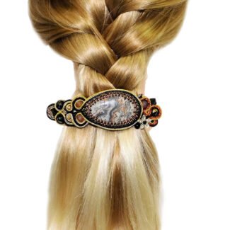 large hair clip ponytail soutache barrette gift long hair girl