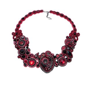 Handmade Bead Embroidered Necklace