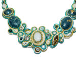 Turquoise Gold Statement necklace