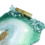 Epoxy Resin Geode Tray Coaster Set