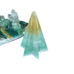 Epoxy Resin Aventurine Geode Tray Coaster Set