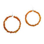 Baltic Amber Hoop Earrings