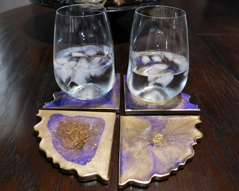 wife gift mom anniversary birthday ooak present tchotchke thoughtful unique her grandma woman holiday boss colleague jewellery accessory party decor serving tray vanity housewarming drusy stone slice Christmas