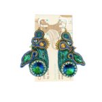 long statement gemstone earrings