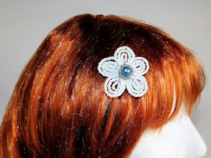 handmade flower hair clips barrette cat kitty fur accessories buy Canada usa free shipping