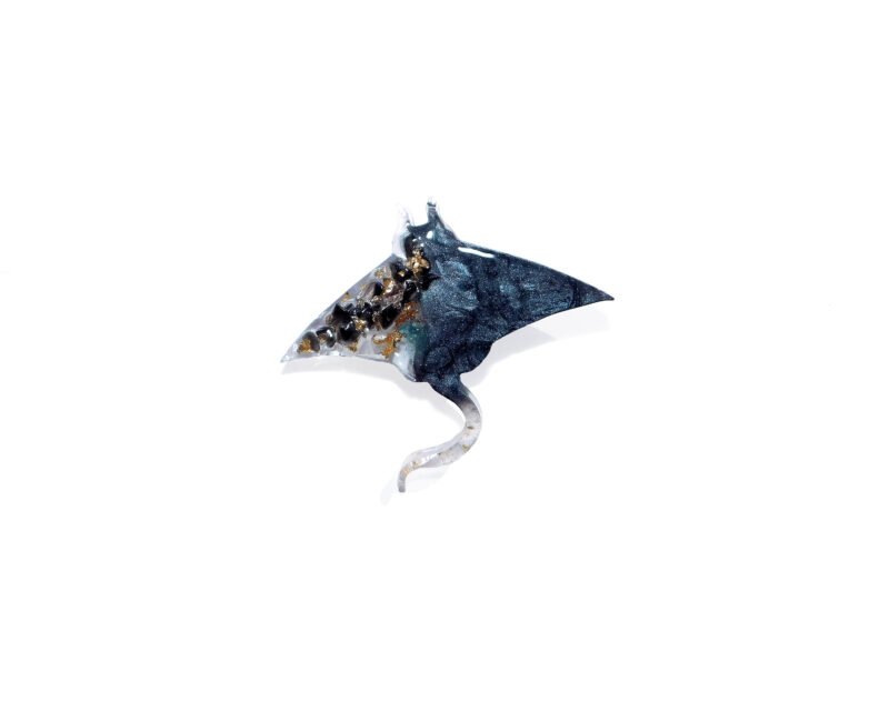 onyx gemstone jewellery manta ray brooch buy usa Canada