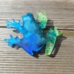 epoxy resin jewelry frog brooch pin