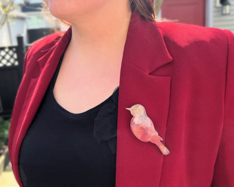 bird bullfinch brooch buy usa Canada