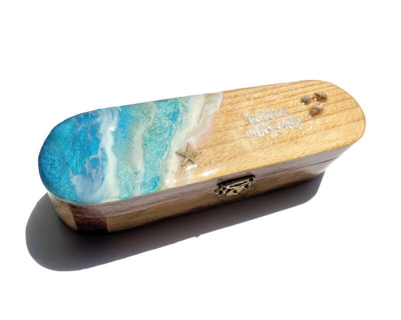 beach ocean wave jewelry box organizer mirror shell sea coastal gift interior design buy Canada usa free shipping