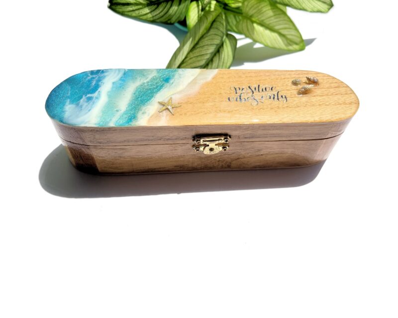 beach ocean wave jewelry box organizer mirror shell sea coastal gift christmas birthday mother wife teen girl buy Canada usa free shipping