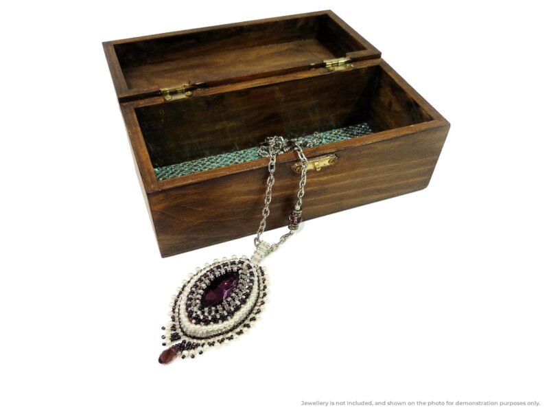Handmade Epoxy Resin Ocean Wave Wooden Jewellery Box with Dolphins Trinket Keepsake Jewelry Holder Sea Nautical Beach Home Decor Unique Gift