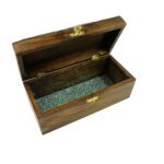 Handmade Epoxy Resin Ocean Wave Wooden Jewellery Box with Dolphins Trinket Keepsake Jewelry Holder Sea Nautical Beach Home Decor Unique Gift