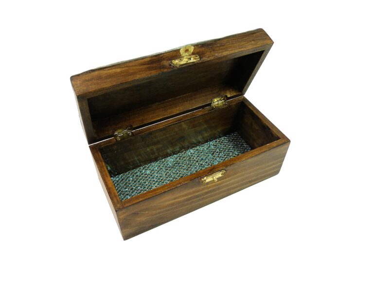 Handmade Epoxy Resin Ocean Wave Wooden Jewellery Box with Dolphins Trinket Keepsake Jewelry Holder Sea Nautical Beach Home Decor Unique Gift