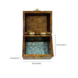 Handmade Small Ocean Wave Epoxy Resin Wooden Jewellery Box Unique Keepsake Trinket Jewelry Ring Organizer Nautical Beach Gift