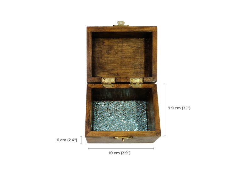Handmade Small Ocean Wave Epoxy Resin Wooden Jewellery Box Unique Keepsake Trinket Jewelry Ring Organizer Nautical Beach Gift